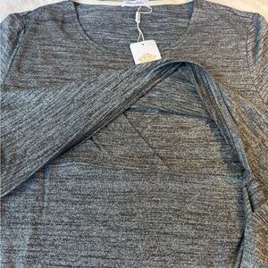 Bearsland Charcoal Long Sleeve Maternity Nursing top Size XL